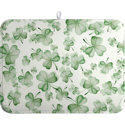Covoraș de bucătărie Green Clover din microfibră, 45x60 cm