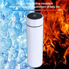 Geïsoleerde roestvrijstalen waterfles met LED-temperatuurweergave