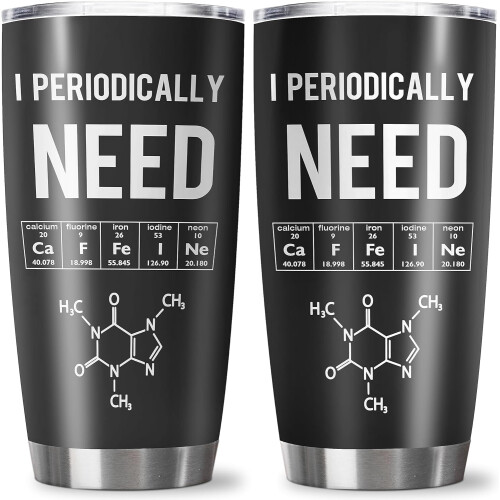 Sklenice s chemickou tématikou 20 oz pro učitele a studenty