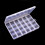Caixa organizadora de plástico transparente com 24 compartimentos, 19,3 x 13,5 x 2,2 cm (7,6 x 5,3 x 0,86 polegadas). 1