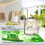 Tapis égouttoir à vaisselle vert trèfle 40 x 45 cm 4