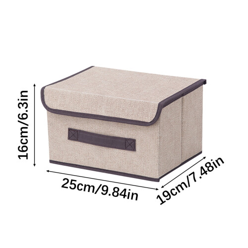 Cotton Linen Storage Box Collapsible 1 Piece 1