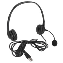 Customer Service Headset Binaural USB Noise-Cancelling