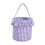 Checkered Handheld Basket with Sturdy Handle and Skirt 1