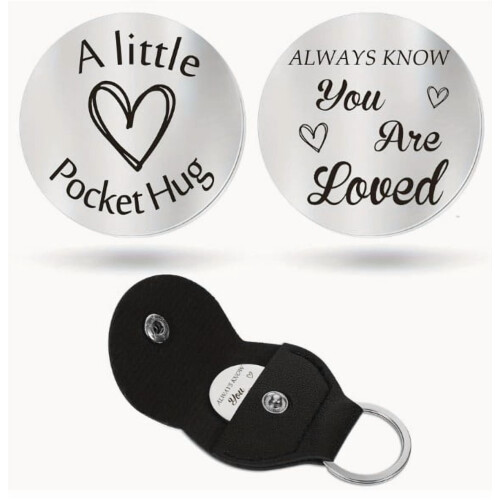 Pocket Hug Token Keychain Warm Meaningful Gift 1pc