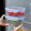 Boîtes de conservation des aliments en plastique avec couvercles à pression, 3