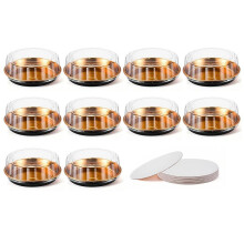 10 Sets Runder Kuchenkartons (30 cm Durchmesser, Inklusive Transparenter Deckel und Böden), Geeignet für Verschiedene Backwaren