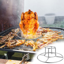 Support à poulet en acier inoxydable pour canette de bière (1 pièce)