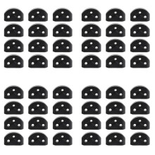 48Pcs Classical Guitar Rollers String Trees Retainer Guides Guitar String Locks Nut Block Clamp, Black