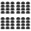 48Pcs Classical Guitar Rollers String Trees Retainer Guides Guitar String Locks Nut Block Clamp, Black 1