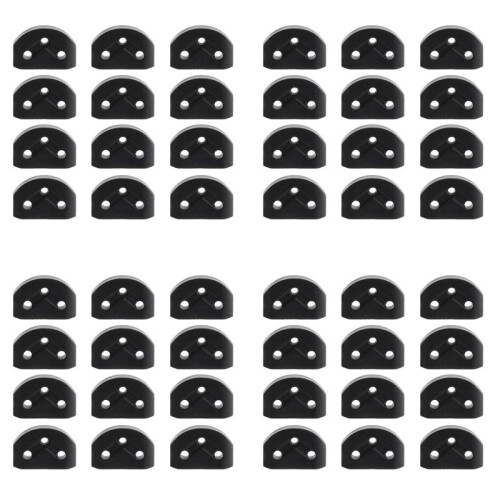 48Pcs Classical Guitar Rollers String Trees Retainer Guides Guitar String Locks Nut Block Clamp, Black
