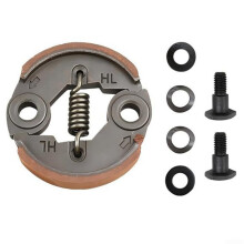 Trimmer & Brush Cutter Clutch Kit with Screws, Metal Engine Clutch Replacement for 43cc 52cc Lawnmower Chainsaw