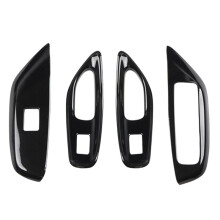 Car Window Lift Panel Trim Cover for Yaris 2020-20224 Only RHD Interior Parts Glossy Black