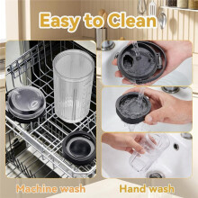 Blender Replacement Cups Kit for Blast Portable Blender BC100 BC151 18oz Blending Vessel Cup Vessel Cap Sip Lid C