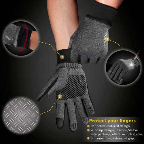 Winter Gloves Thermal Touchscreen Liner Unisex 2