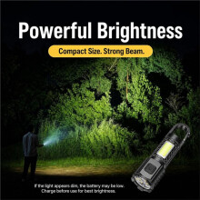 Paquete de 2 Linternas Pequeñas, Linternas LED Recargables para Emergencias y Acampada