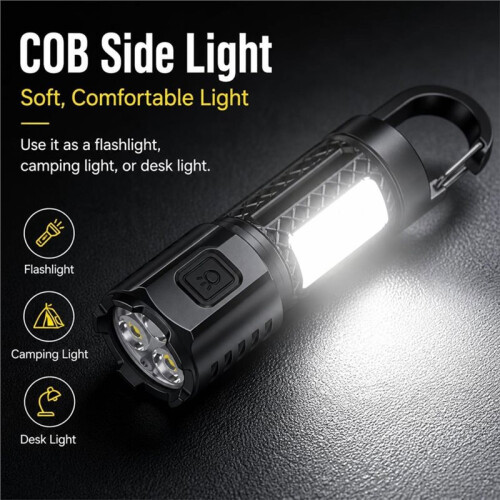 2 Pack Small Flashlight ,Rechargeable Flashlights LED Flash Light for Emergencies Camping 1