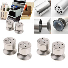 Stainless Steel Cabinet Legs Round 2 Inch 4 Pack with