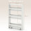 Slanke rolwagen met 4 niveaus en open schappen, wit 1