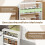 Slanke rolwagen met 4 niveaus en open schappen, wit 5