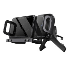 Kabelloses Autoladegerät, 15 W, Dual-Coil, Auto-Lüftungshalterung, Drehbare One-Touch-Auto-Lüftungshalterung für Klappbildschirm-Telefone, B