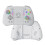 LinYuvo KS42 Meteor Light Wireless Joy-Pad with 8 Color RGB Lights for /Lite/OLED,with Programmable,Back Button White 1