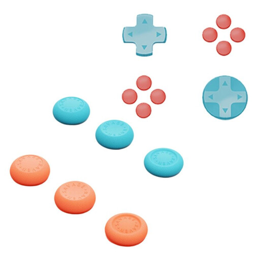 For Switch2  Joystick Cap+D-Pad Button Cap Set for   2 D-PAD Color Button Cap, & Orange Red