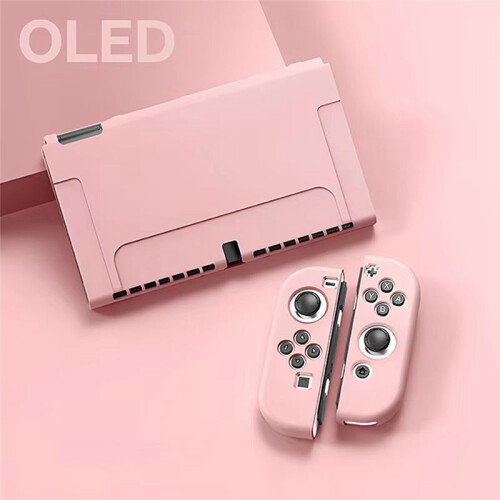 Protective Case for  OLED Console and Joy-Cons,  Can Be Inserted in Dock with Shell for OLED 2