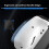 LinYuvo Wireless Gamepad for   Replacement with Colorful Lights Six-Axis Gyro Back Button Wake- Feature White 2