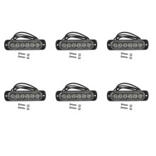 6X 12V-24V 6LED Light Flash Emergency Car Vehicle Warning Strobe Flashing and Red