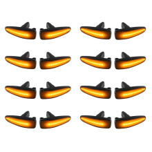 16X Smoked Lens Amber Full LED Dynamic Front Side Lights for Lancer Evo X Mirage Outlander Sport