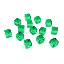 200 Stücke 6 Seite 8mm Klare Würfel DIY Pädagogische Würfel-Grün