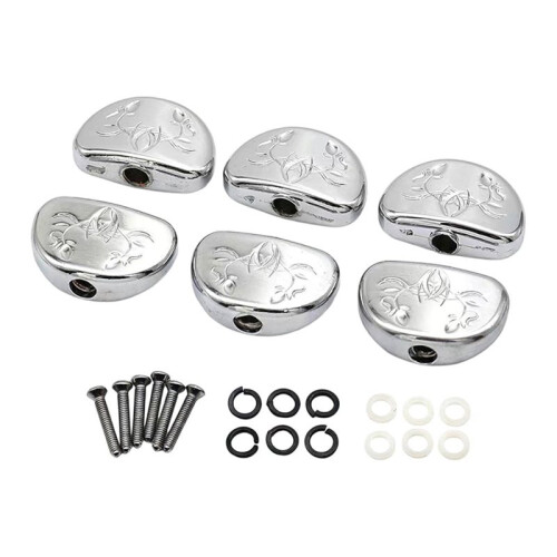 6 Pack Guitar Tuning Pegs Knobs, Replacement Grip Buttons for Electric & Acoustic Guitar Machine Heads