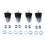 4-Pack Double External Thread Shock-Absorbing Pad Feet Anti-Vibration Buffer Mounts for 1-3P AC Outdoor Unit Brackets 1