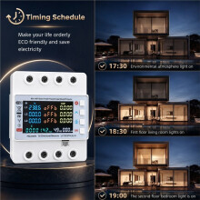 Tuya WiFi 4P 80A Three-Phase  Meter Timer Breaker with Auto-Reclosing, Voltage Protection for  Life