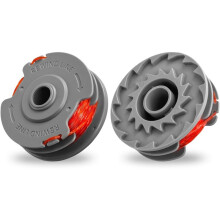 2-Pak Szpul i Żyłki do Podkaszarek do Flymo Contour XT/Revolution/ Trim, Podwójne Automatyczne Podawanie