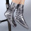 Reflective Crew Socks Grey Soft Mid-Calf Pair 2
