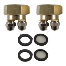 2 Set 3/4 GHT Female to 1/4 Double Barb Adapter Garden Hose Barb Connector for Drip Irrigation Tubing Hose Pipe