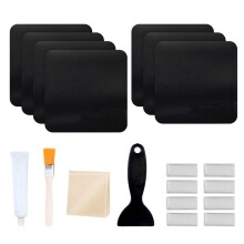 Trampoline Patch Repair Kit - Square Patches for Trampoline Mat Tears or Holes Garden Landscape Staple