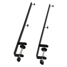 2 Pack Nailless Desk Clamp, Extended Pegboard Bracket for Office Gaming Setup, Heavy Duty Metal Desk Holder