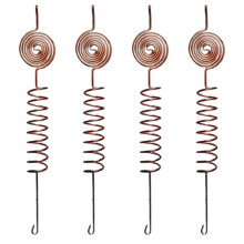 4 Pack Electroculture Copper Gardening Antenna Kit 99% Copper Wire Electroculture Plant Stakes Rings Kit