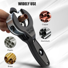 9 Pcs Ratcheting Pipe Cutter Tool Kit, Copper PVC Cutter Tubing Pipe Cutter 5/16" to 1-1/8", with Deburring Tools