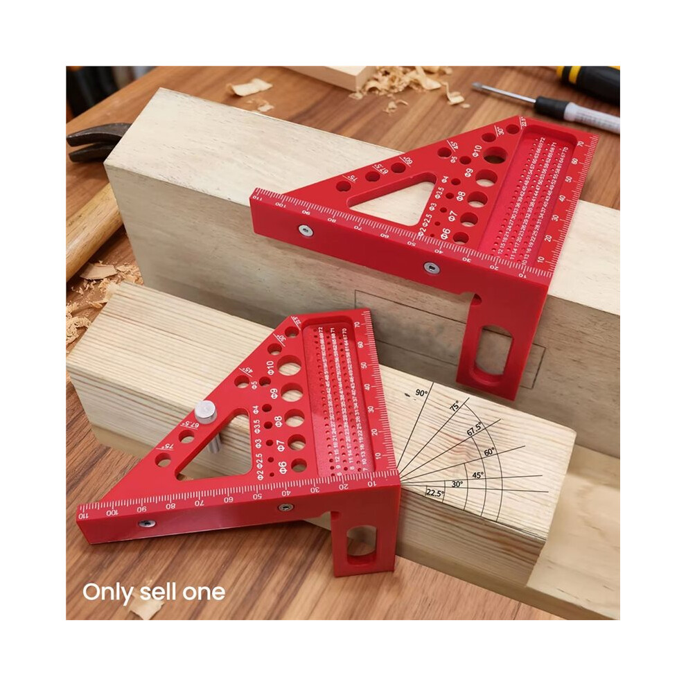 1Pc 3D Multi-Angle, Combination Tool, Multi-Function Plastic Ruler For Accurate Marking And Layout A 6032498606086