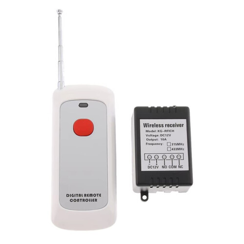 433Mhz Wireless RF  Long Range  12V Single Channel Wireless Remote Control  10A Relay Receiver 1