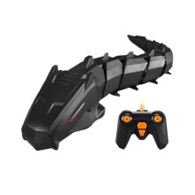 2.4G Wireless Remote Control Mechanical Snake Electric Charging Boat Simulation Snake Ship Water Boat Kid Toy Gift Black