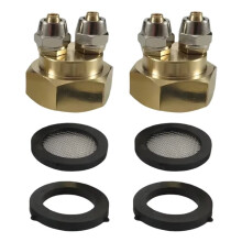 2 Set 3/4 GHT Female to 1/4 Double Barb Adapter Garden Hose Barb Connector for Drip Irrigation Tubing Hose Pipe