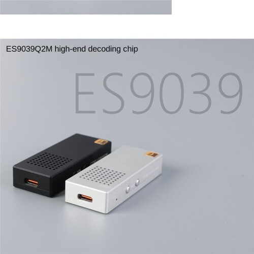 For Rod Rain Audio Balanced Decoder Headphone Amplifier Mobile Phone Small Tail ES9039Q2M Sound Card for DSD Silver 2