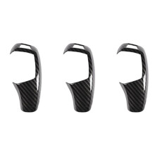 3X Car Gear Shift Knob Cover Trim Carbon Fiber for  F20 F30 F31 F34 X5 F15 X6 F16 X3 F25 X4 F26 F1