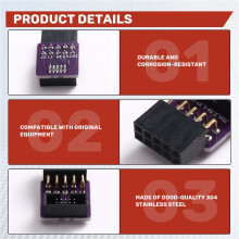 JTAG-Adapterkort 10pin 2.54mm Till 1.27mm Gränssnitt för Jlink-Adapter 10P-2.54 Till 1.27 Kvinnlig Typ