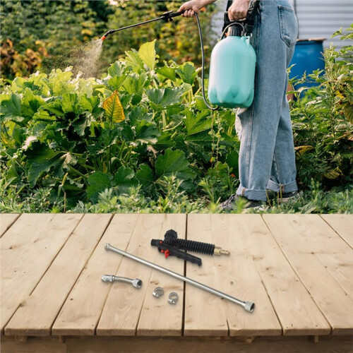 Conjunto de Varinha Pulverizadora de Jardim de 29 Polegadas com Espigão de Latão e Bico Ajustável para Limpeza de Jardim ou Carro 2